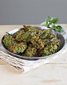 Grilled mussels with herbs