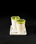 Smoked salmon panna cotta with cucumber and dill