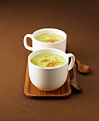 Cream of leek and potato soup