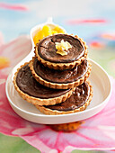 Chocolate and ginger tartlets
