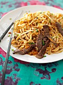 Asian noodles with beef