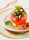 Tomato stuffed with spinach and anchovies