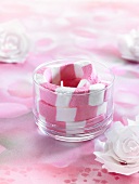 Lychee-strawberry marshmallows