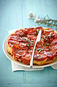 Tomato and rosemary tatin tart