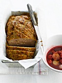 Meat loaf with cherry sauce