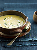 Cream of chicory and sweet potato soup