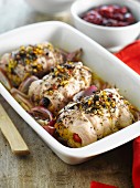 Veal Paupiettes with cranberries