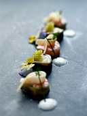 Banka-Forellen Sashimi (Restaurant L'Atelier in Ascain, Frankreich)
