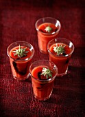 Tomato and strawberry juice with balsamic vinaigar