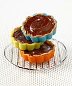 Chocolate-passionfruit tartlets