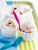 Yoghurt and summer fruit ice cream