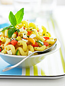 Pasta salad with Feta and vegatables