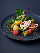 Lobster and citrus fruit salad