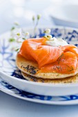 Blinis with salmon