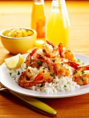 Shrimps with rice