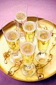 Tray of glasses of Crémant