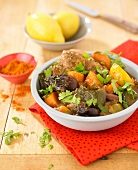 Chicken Tajine with lemon,figs and vegetables