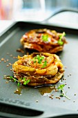 Individual spring onion tatin tarts