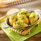 Charlotte des Sables potatoes stuffed with leeks and diced potatoes