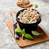 Potted rabbit with basil