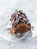 Buche de Noel (French Christmas cake) with chocolate
