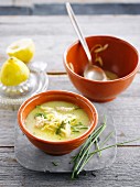 Chicken soup with lemon and orzo