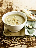 Chicory and almond soup