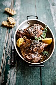 Roasted turkey thigh with herbs