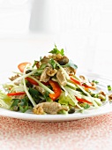 Chicken, celery and caper Asian-style salad