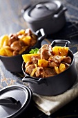 Sauteed Breton pork with pineapple and chestnuts