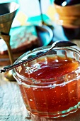 Saffron-flavored quince jelly