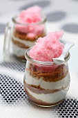 Yoghurt,Speculos and candy cotton desserts
