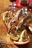 Lamb chops with parsley butter and roasted butter