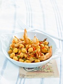 Chickpeas with shrimps