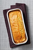 Loaf cake in an aluminium mould