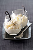 Rice pudding with vanilla