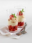 Tiramisu-style strawberry and lime dessert