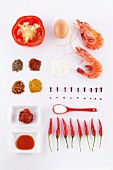 Composition with shrimps