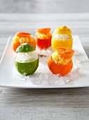 Iced citrus fruits