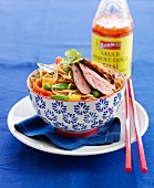 Chinese noodles with duck
