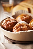 Baked apples with honey and Normandy cider