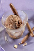 Chocolate and crushed Finger biscuit ice cream