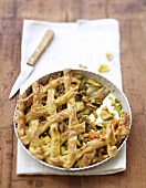 Chicken and vegetable pie