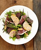 Salade landaise (Salat mit Foie grad und Entenbrust)