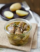 Confit pork with thyme