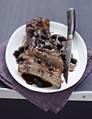 Caramelized pork ribs with blueberries
