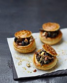 Pan-fried snails with hazelnuts in flaky pastry casings