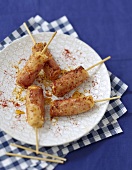 Cod wrapped in bacon and paprika aperitif brochettes
