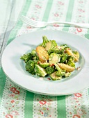 Pan-fried broccolis, Brussels sprouts and potatoes