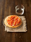 Salmon and parmesan tart